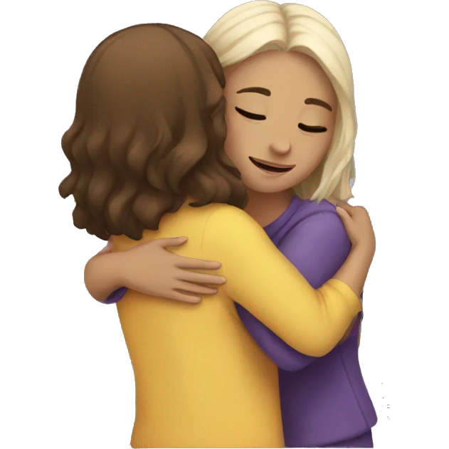 Girl hugs girl emoji