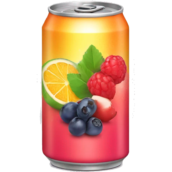 energy drink with fruit emoji