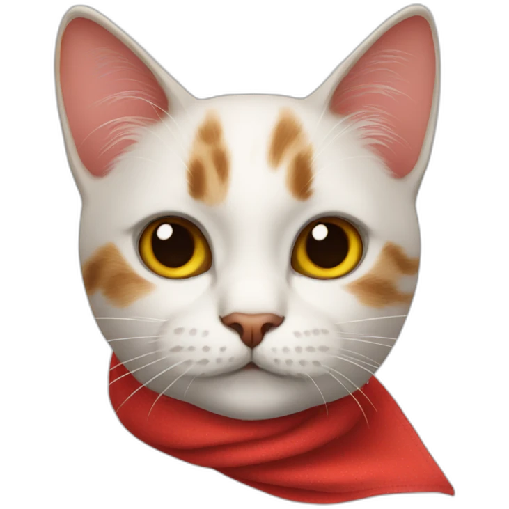 cat with red handkerchief emoji