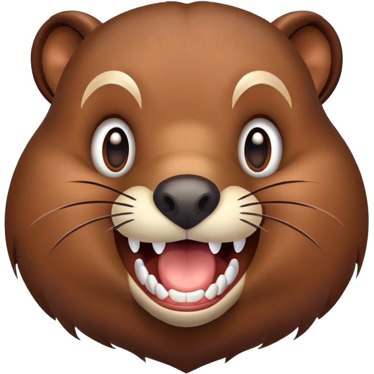 cute beaver with large teeth emoji