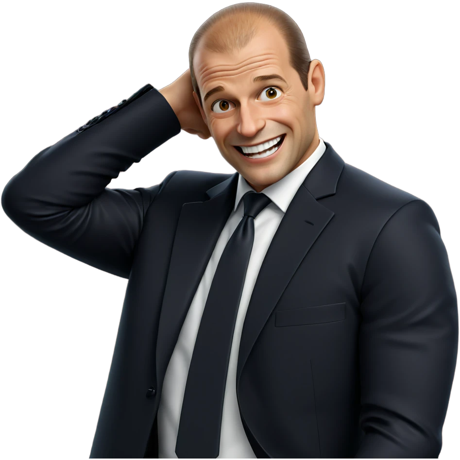 smiling man in formal attire emoji