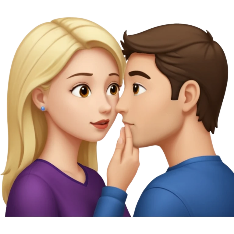 homme qui parle à l'oreille de la femme emoji