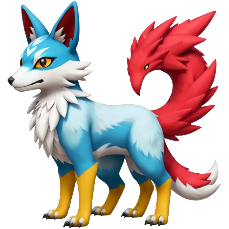 Trico-Zeraora-Renamon-Sergal-Litten-Zangoose-fusion emoji