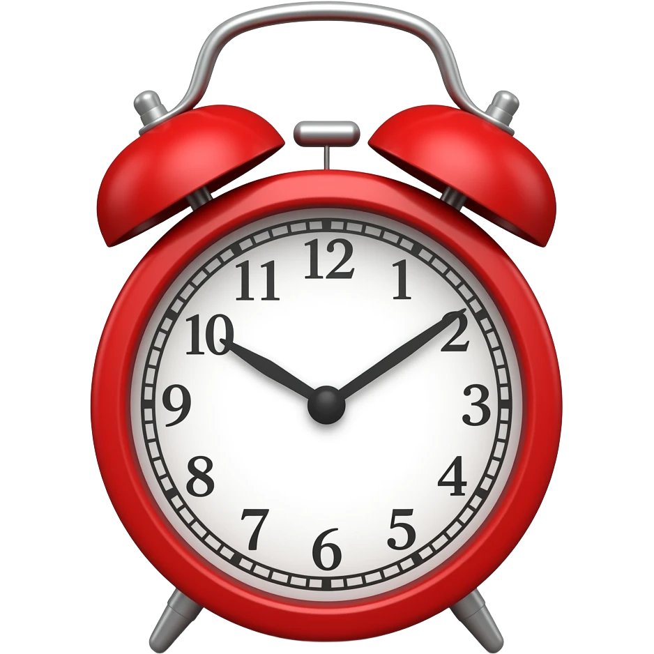 clock alarm red emoji