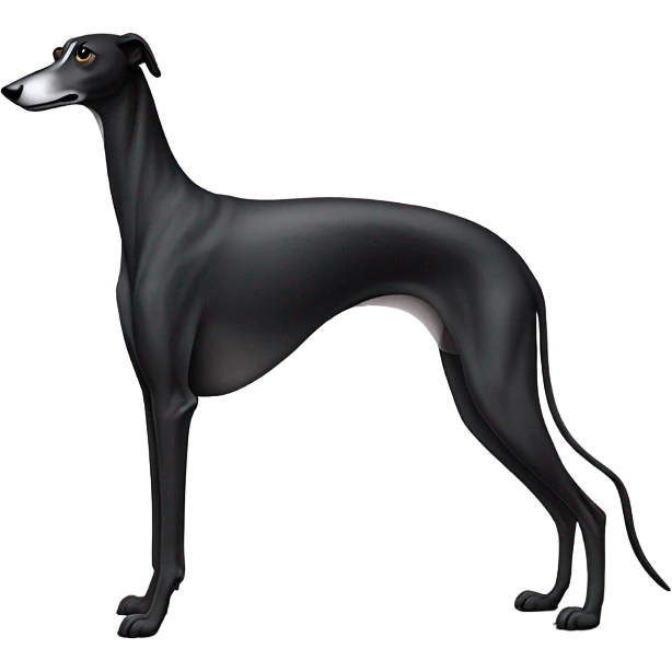 black greyhound white background emoji