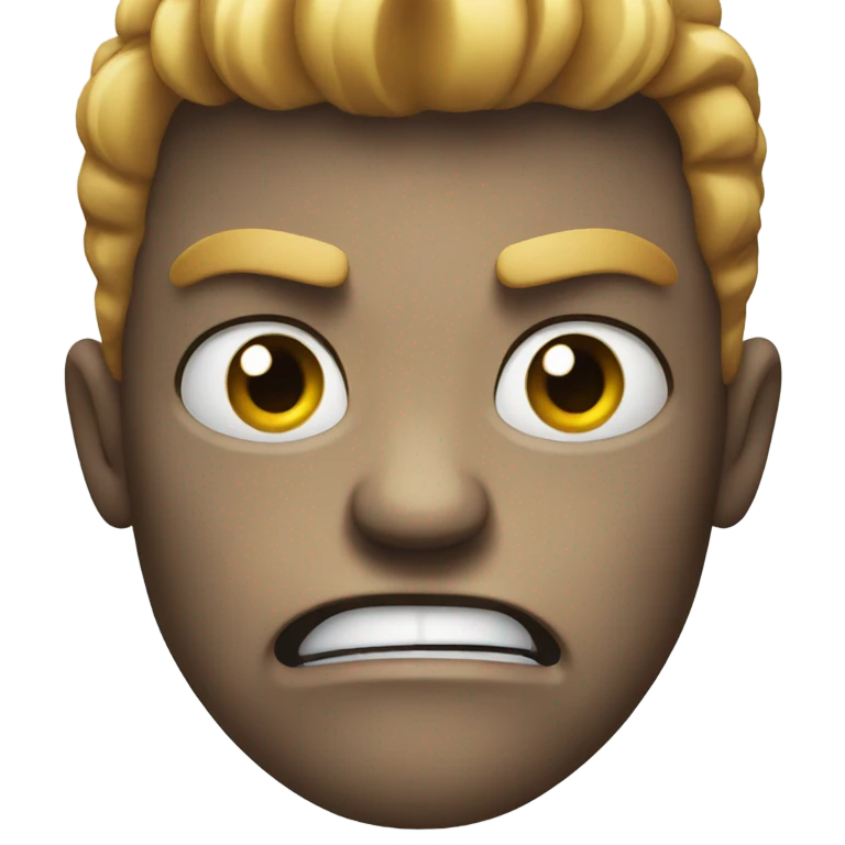 Angry face emoji