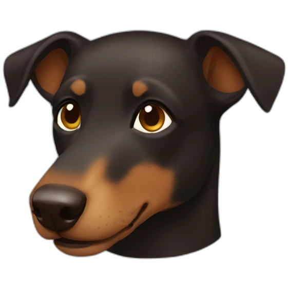 Only Dark brown Kelpie head emoji