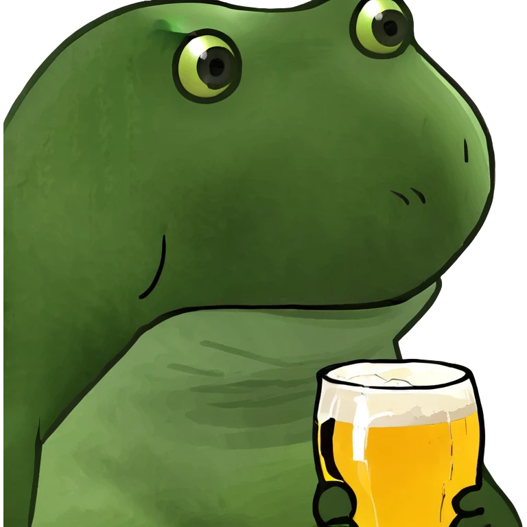 Turtle drinking beers emoji