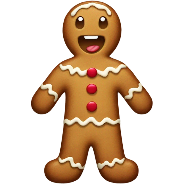 Beige gingerbread man  emoji
