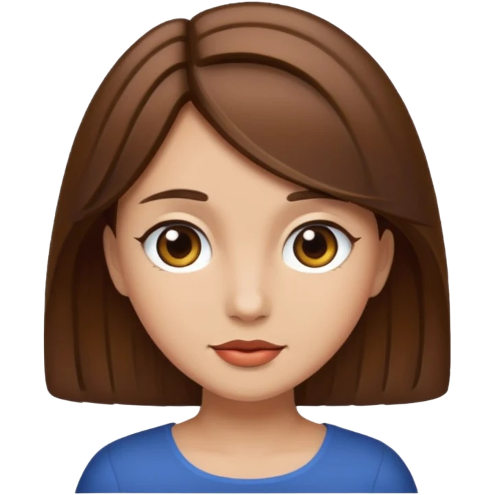 fancy brown haired girl emoji