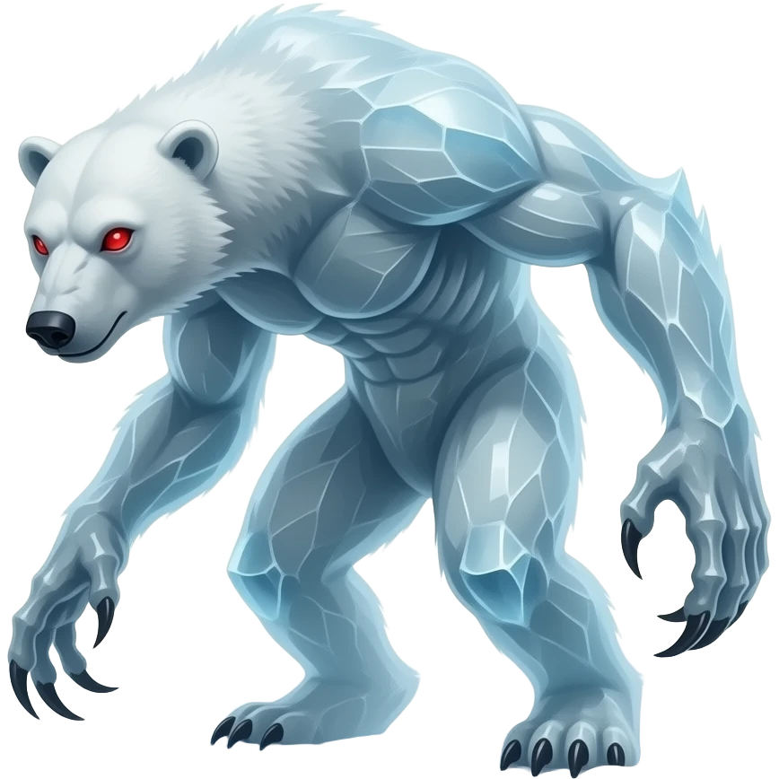 I want it as an horror extremely terrifying monster.Polar bear 2026 Dweller emoji