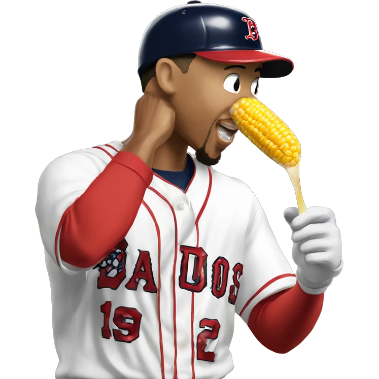 Mookie betts eating corn emoji