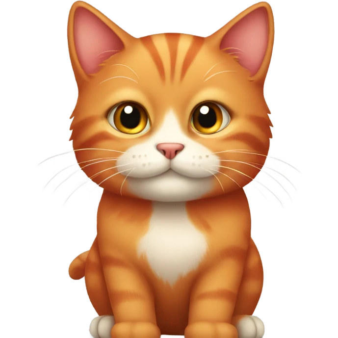 cute red cat looking  emoji