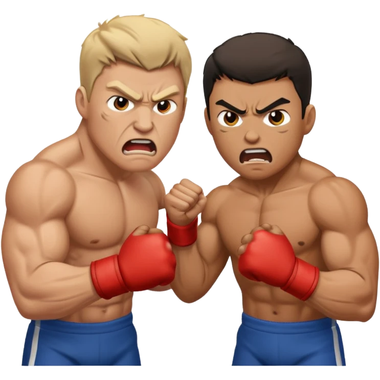 dos personas peleando emoji