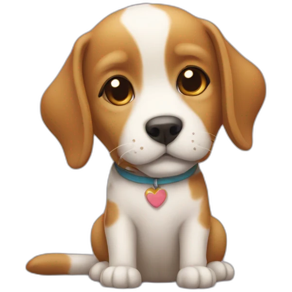 Un chat fait un bisous pour un chien emoji