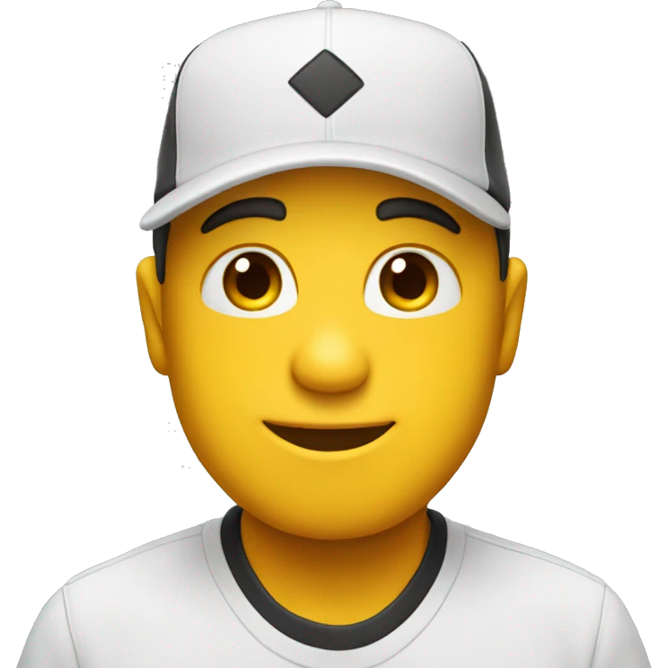 Emoji enojado con gorra emoji