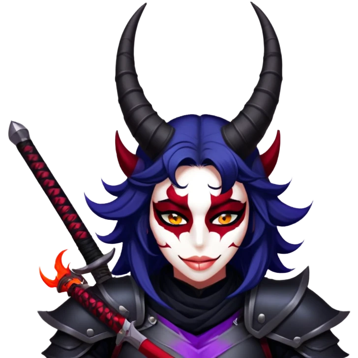 Demon-Horned Warrior emoji