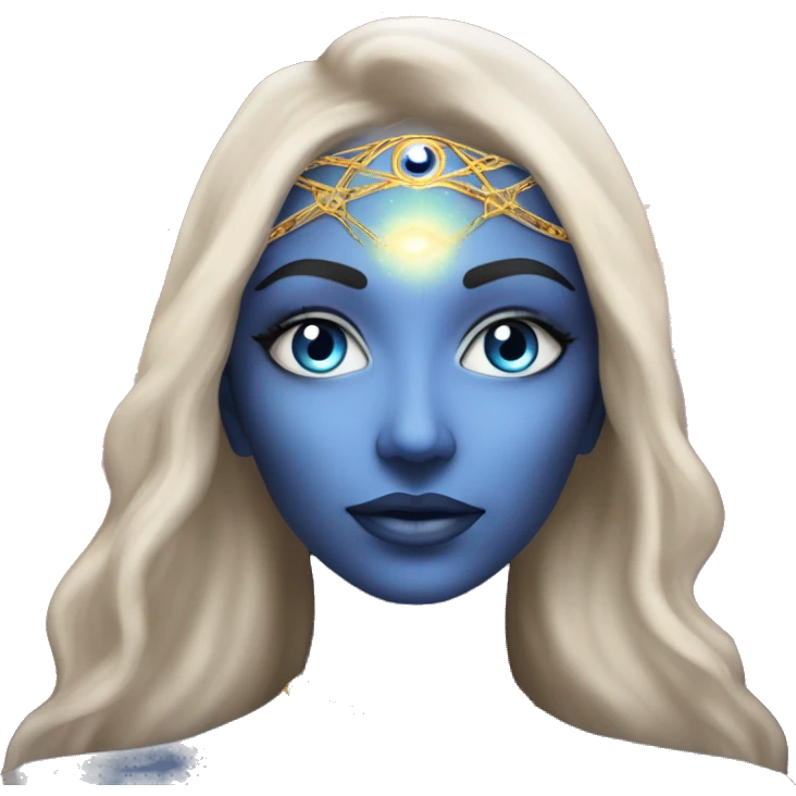 Pleiadian radiant glowing diva woman female third eye emoji