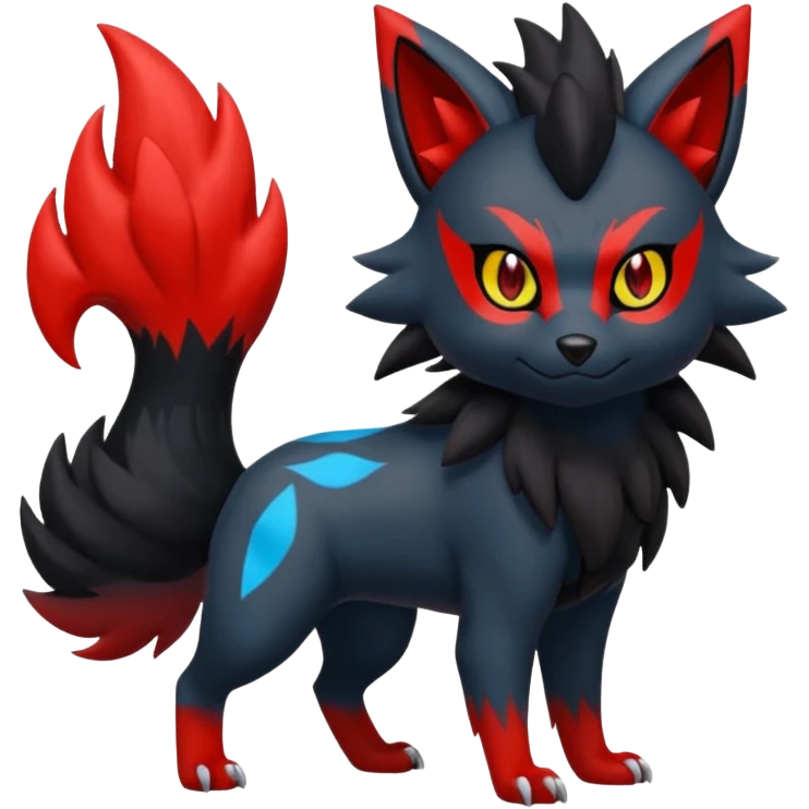 Zorua-Litten-Zoroark-Fakémon-hybrid-creature (full body)  emoji
