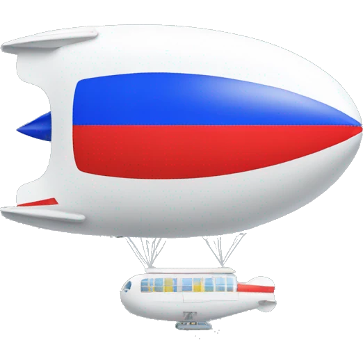 blimp with a Russian Federation Flag and Z letter emoji