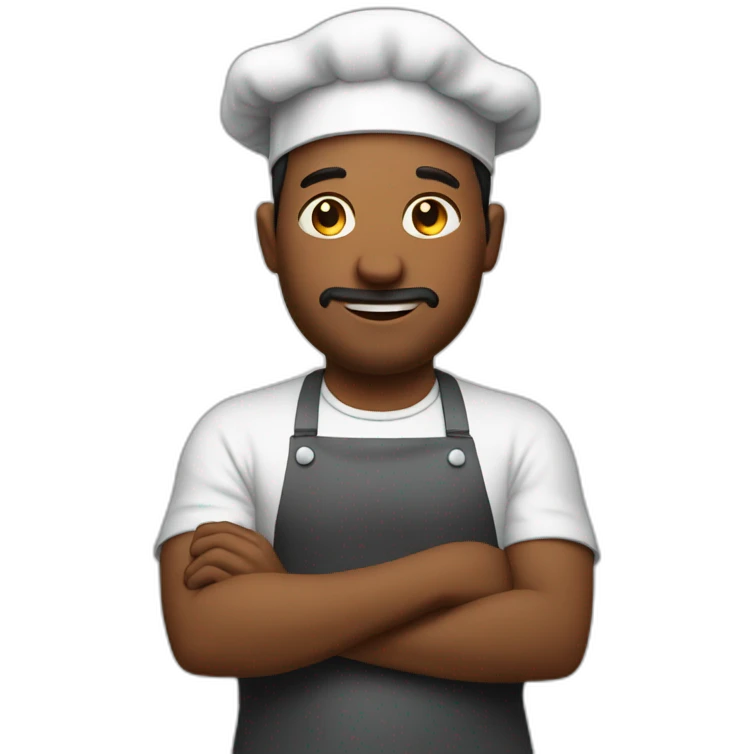 man holding a cookr emoji