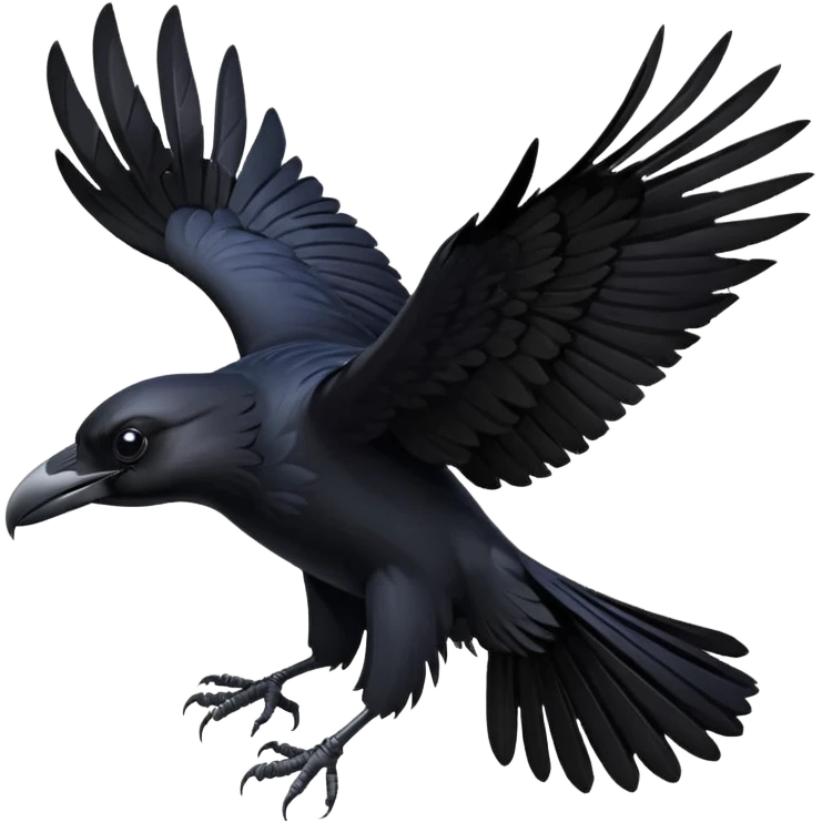 Raven flying emoji