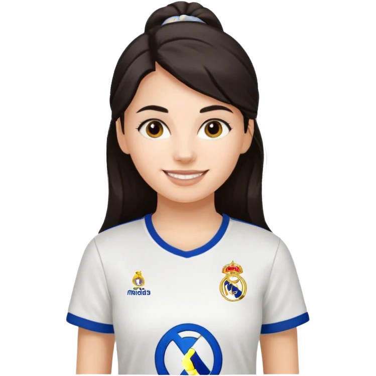 Girl with T-shirt real madrid emoji