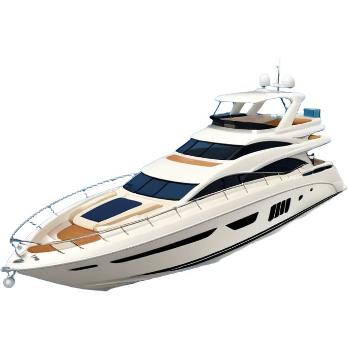sea ray 500 yacht facing to the left on white background emoji
