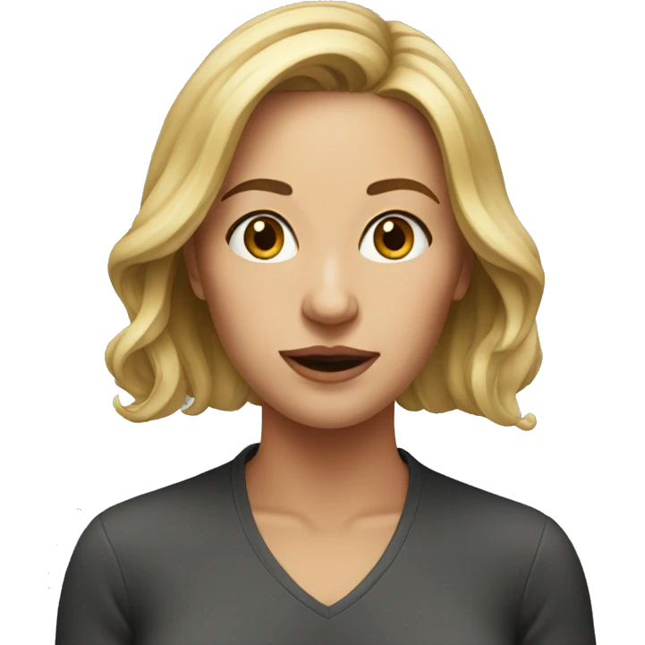 realistic portrait of a female emoji