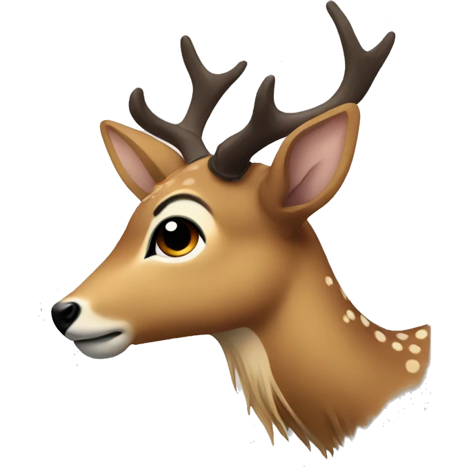 deer with emo hair emoji