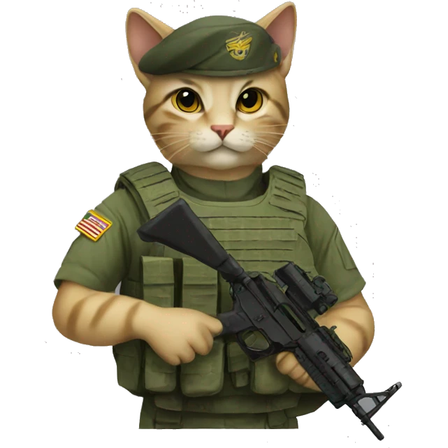 military cat Ukrainian marines emoji