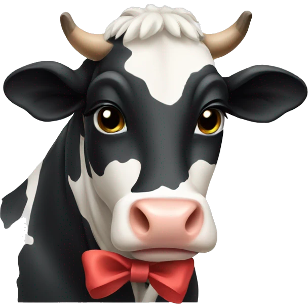 Cow with bow emoji