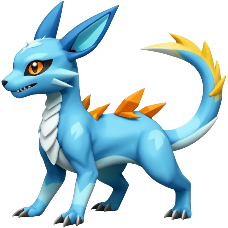 Glaceon-Salandit-Electrike-Zeraora-Fakémon-hybrid-creature (full body)  emoji