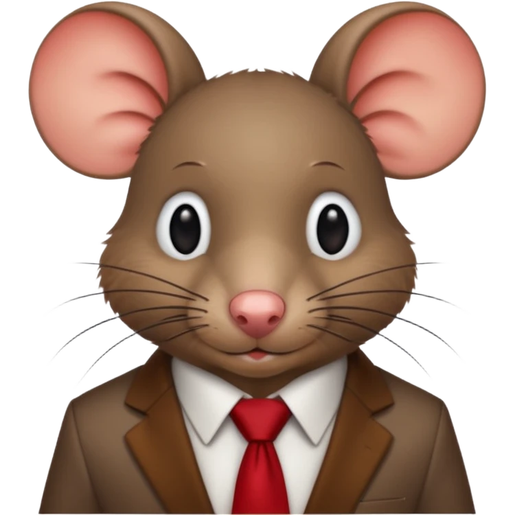 rat wearing  red tie emoji