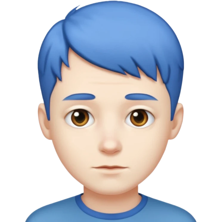 short blue haired man emoji