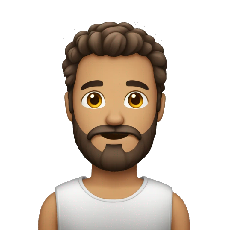 homme brun avec barbe emoji