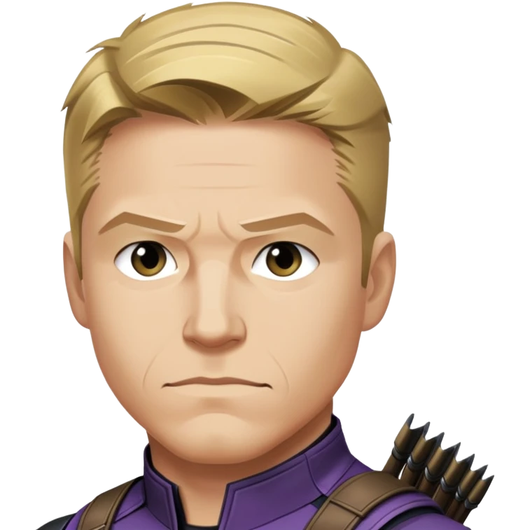 hawkeye clint barton portrait marvel from captain america: civil war emoji