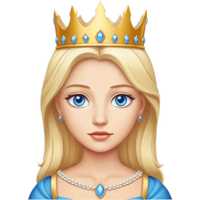 blonde queen blue eyes emoji