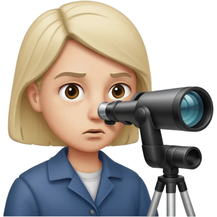 Jealousy - fear of losing someone's affection to a rival - looking through telescope emoji