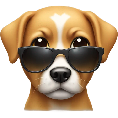 Dog wearing sunglasses   emoji