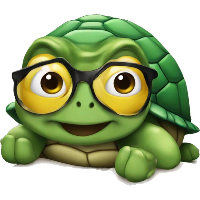 turtle reading a book emoji