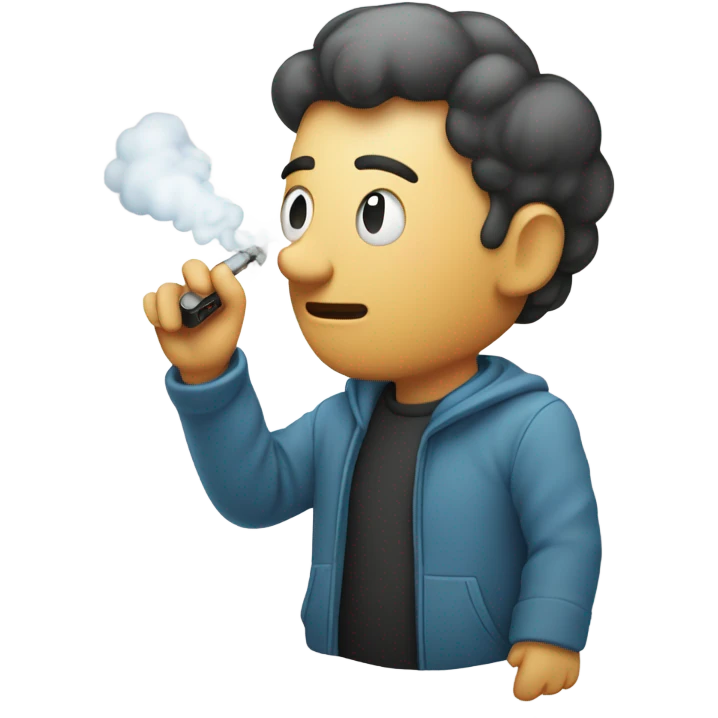 a person vaping emoji