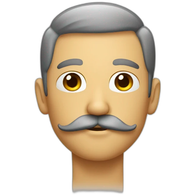 Homme avec moustache carré emoji