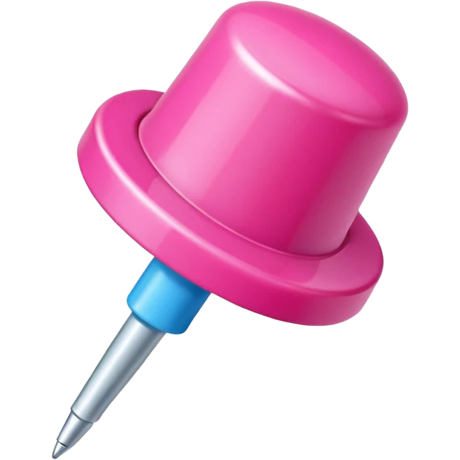 Pink push pin emoji