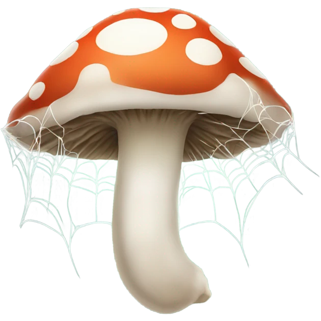 mushroom and spiderwebs  emoji