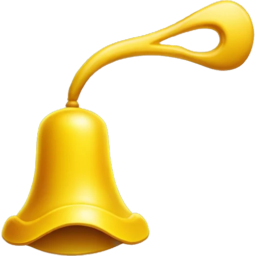 A yellow bell notification icon with a cancel mark on it emoji