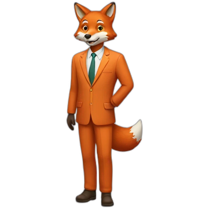 fox teacher, full body emoji