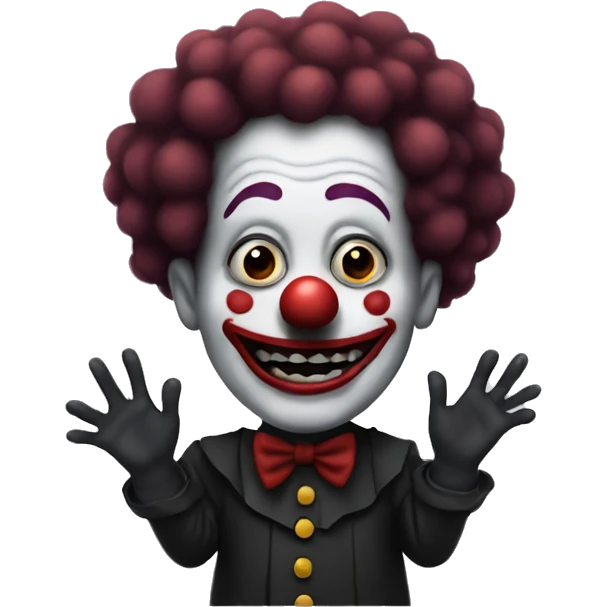 Dark Clown with big hands emoji