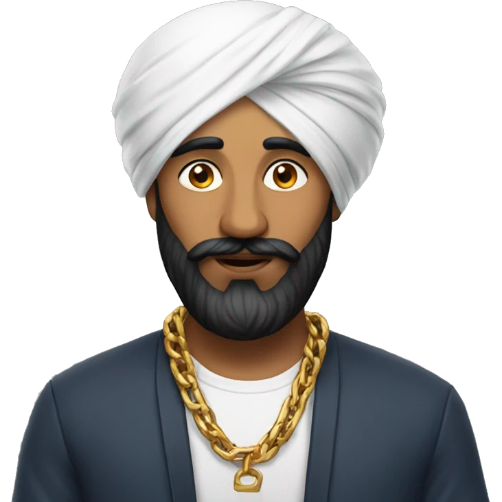 Sikh man with chain emoji