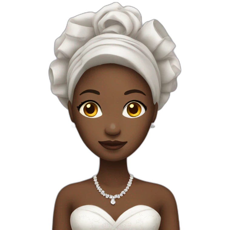 Nigerian woman in wedding attire emoji